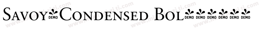Savoy-Condensed Bol字体转换